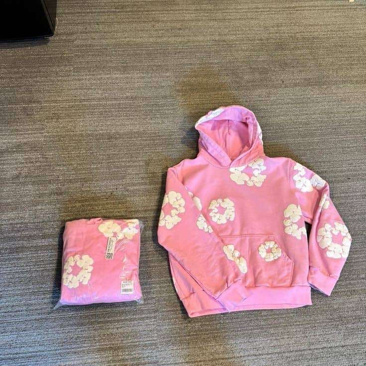 Denim tears pink hoodie